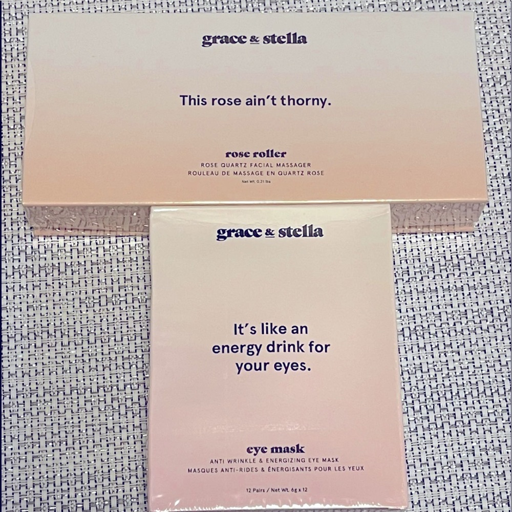 Grace & Stella face rose roller and eye mask